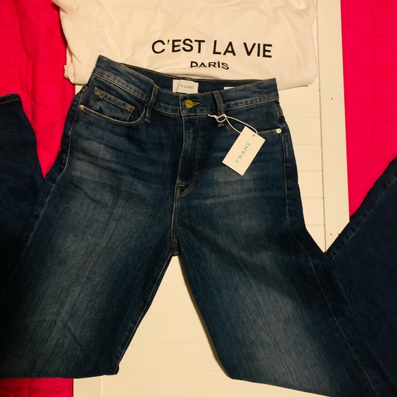 🔥FRAME DENIM Vintage Vibe Le Palazzo Jeans NWT - Picture 4 of 9
